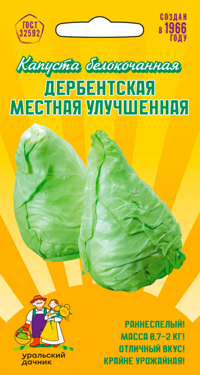 Капуста белокочанная ДЕРБЕНТСКАЯ МЕСТНАЯ УЛУЧШЕННАЯ